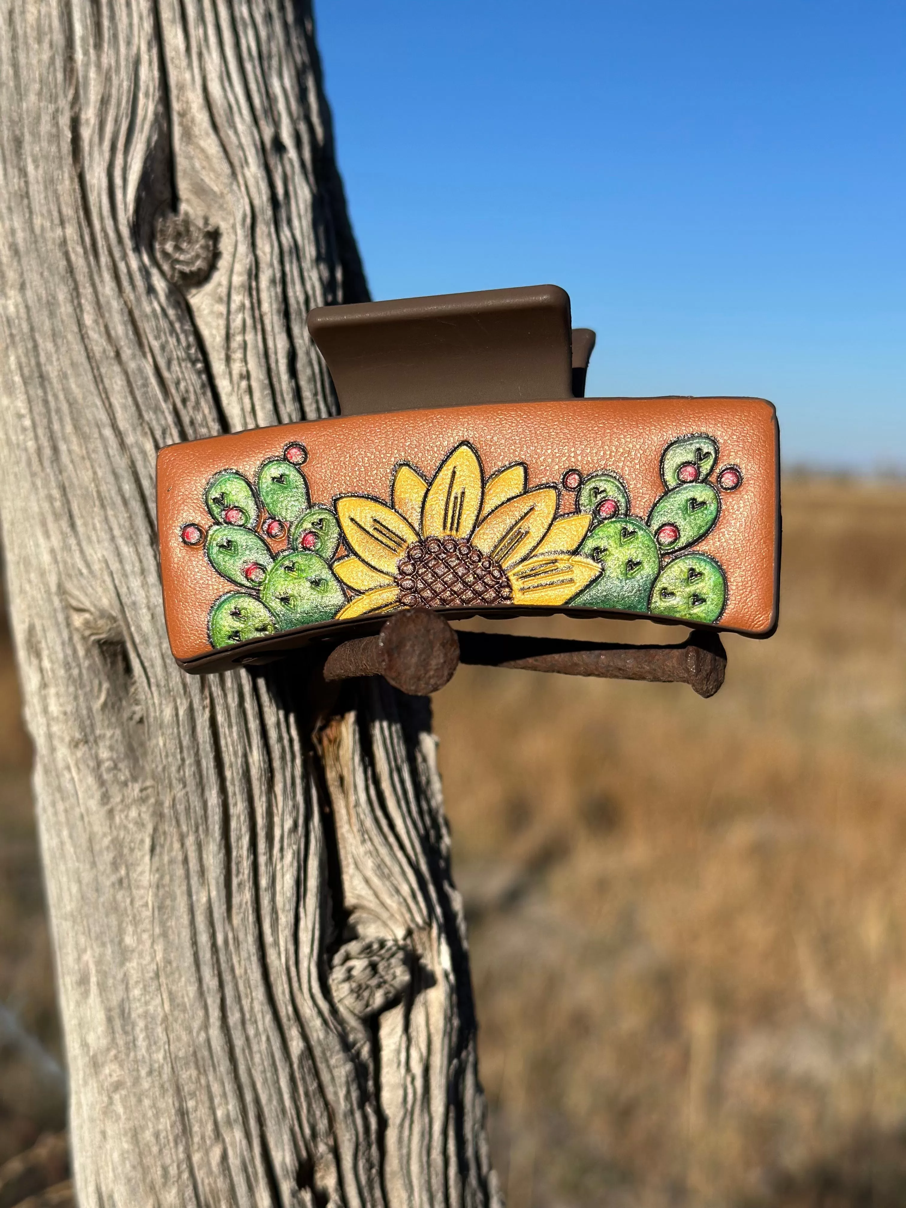 The Southwest Cactus Hair Claw Clip