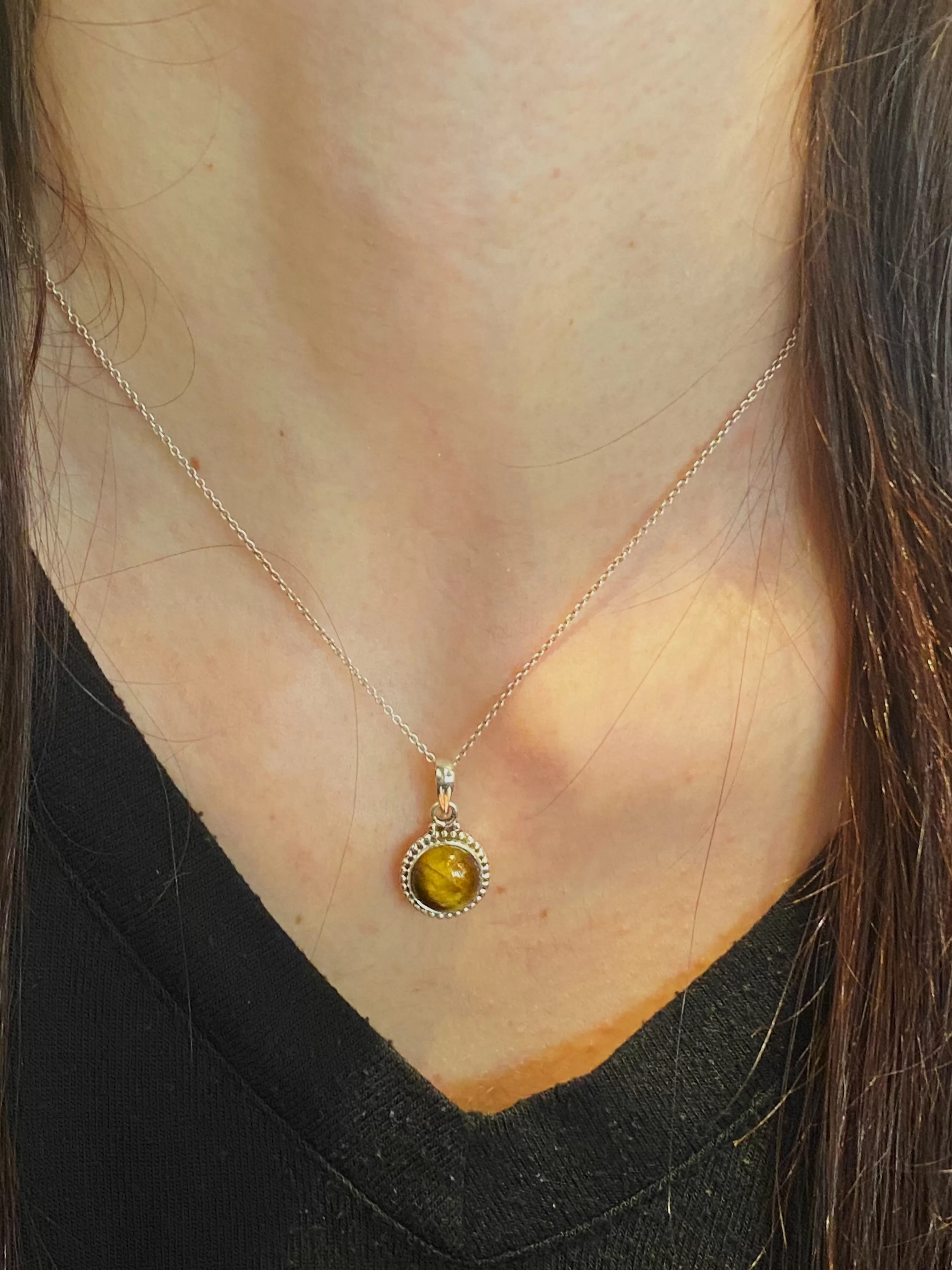 Tiger's Eye Gala Pendant - Round/Almond/Oval