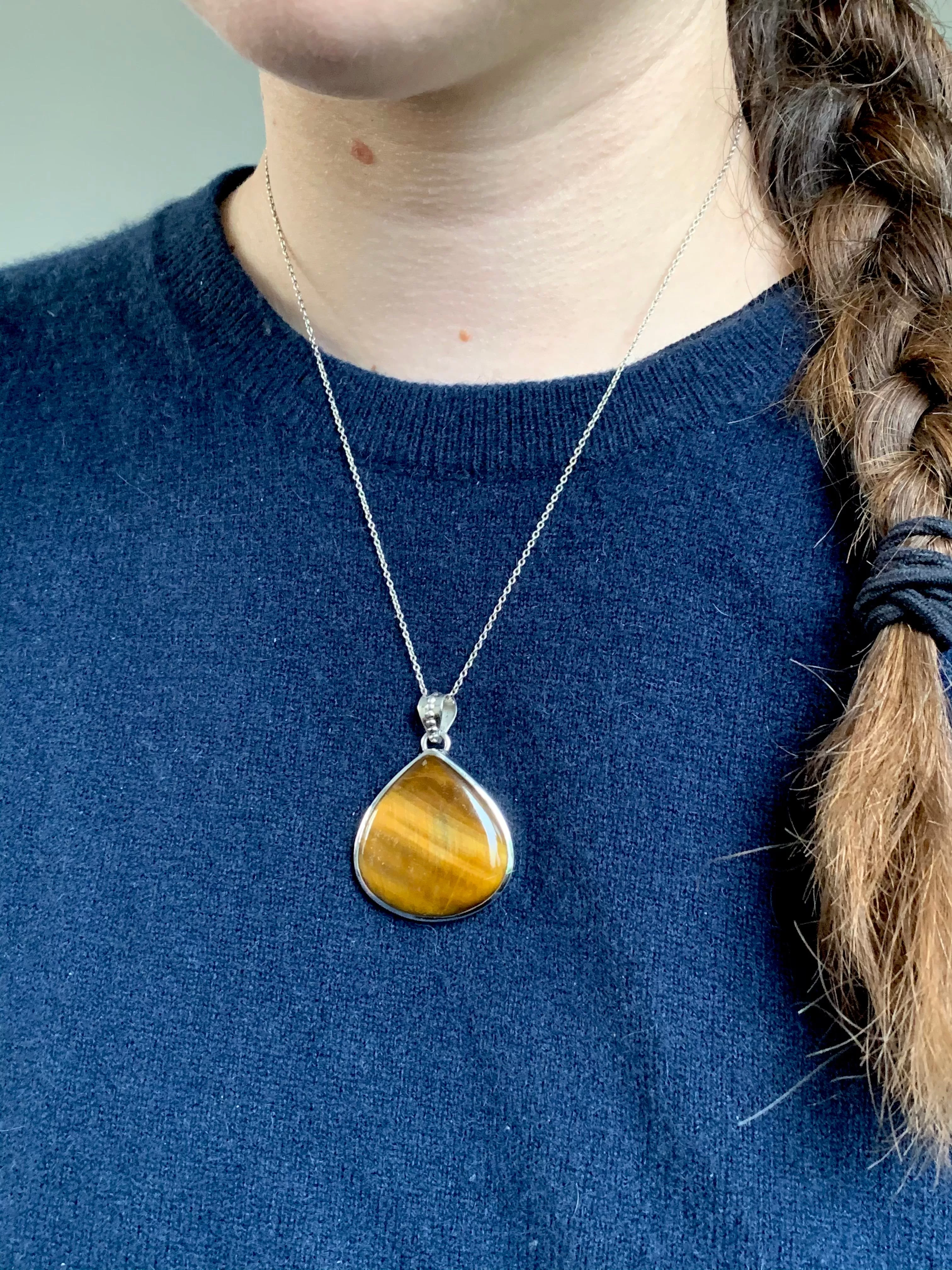 Tiger’s Eye Meriall Pendant - Teardrop