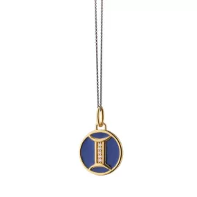 Vermeil Gemini Horoscope Charm Necklace