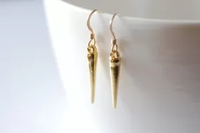 Wholesale Gold Dagger Spear Earrings, 24k gold Dagger Earrings,Spear Earrings,stick earrings,gold bar earrings,needle earrings,gold spike earrings