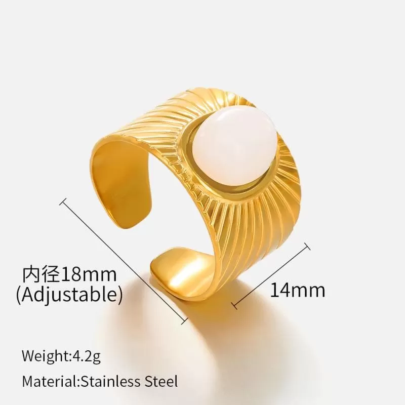 Women's Fashion Natural Stone Rings