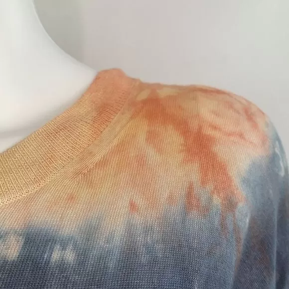 Zadig& Voltaire NWT tie dye raw edge sweater