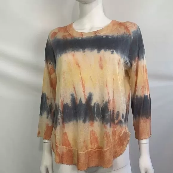 Zadig& Voltaire NWT tie dye raw edge sweater