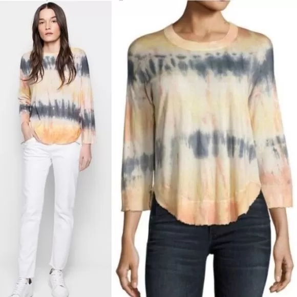 Zadig& Voltaire NWT tie dye raw edge sweater