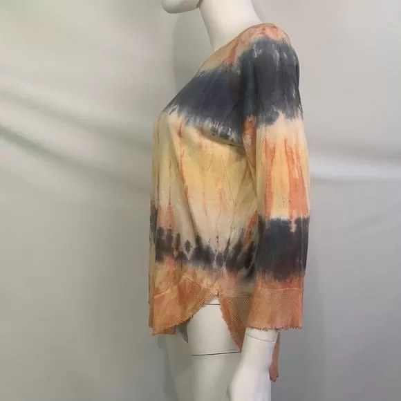 Zadig& Voltaire NWT tie dye raw edge sweater