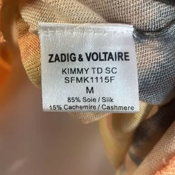 Zadig& Voltaire NWT tie dye raw edge sweater