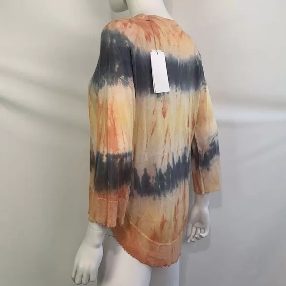 Zadig& Voltaire NWT tie dye raw edge sweater