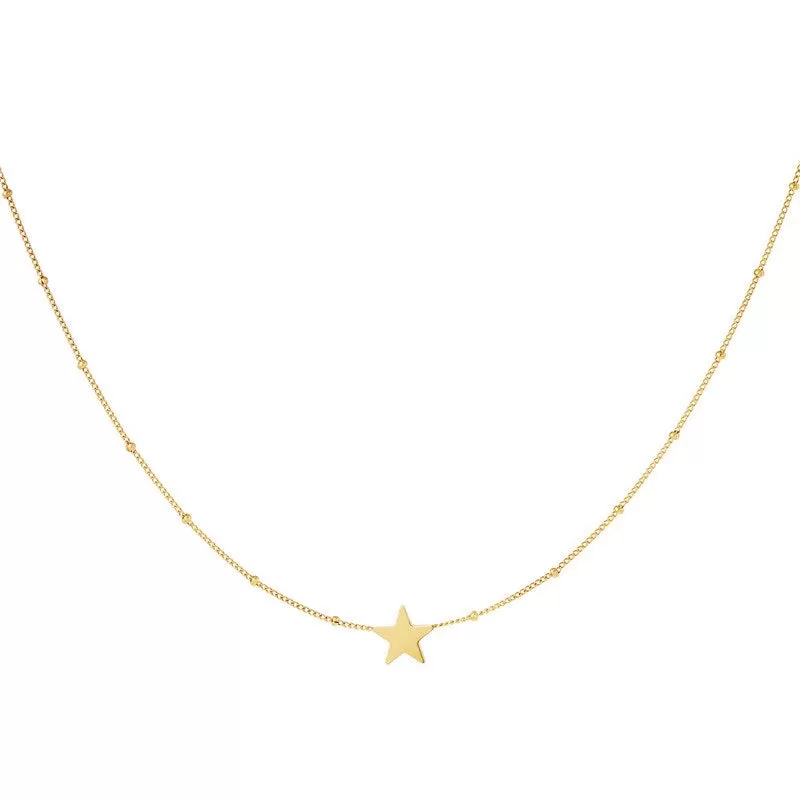 Zircon Moon Star Pendant Necklace